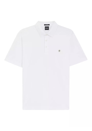 BOSS logo-detail cotton polo shirt - White