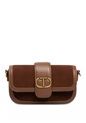 TWINSET logo-plaque cross body bag - Brown