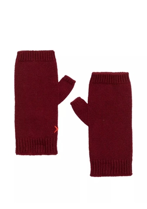 Chinti & Parker ribbed fingerless gloves - Red