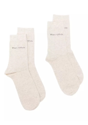 Marc O'Polo logo-intarsia socks (pack of two) - Neutrals