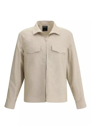 Zegna zip-fastening shirt jacket - Neutrals