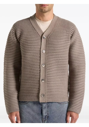 Manière De Voir Anton ribbed-knit cardigan - Neutrals