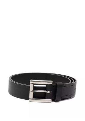 Yohji Yamamoto logo-debossed leather belt - Black