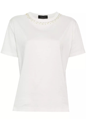 Fabiana Filippi bead-embellished T-shirt - White