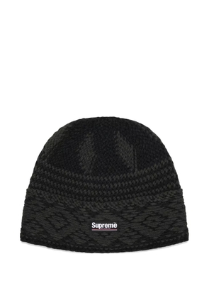 Supreme logo-patch beanies hat - Black