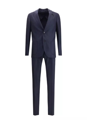 Lardini checked single-breasted suit - Blue