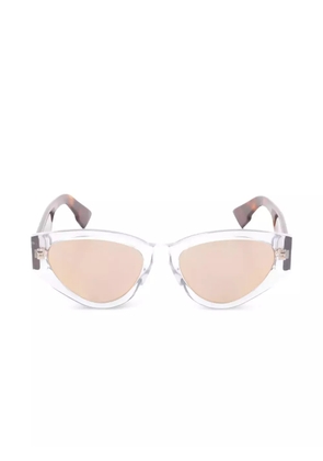 Christian Dior Pre-Owned 2020s browline sunglasses - White