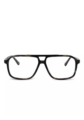Calvin Klein tortoiseshell-pattern glasses - Green