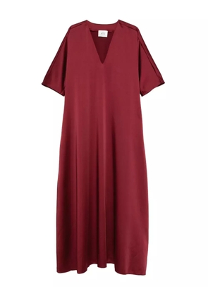 Atu Body Couture satin v-neck maxi dress - Red