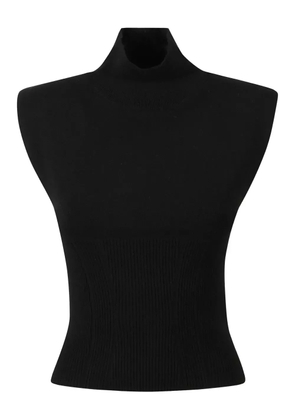 DONDUP ribbed turtleneck top - Black