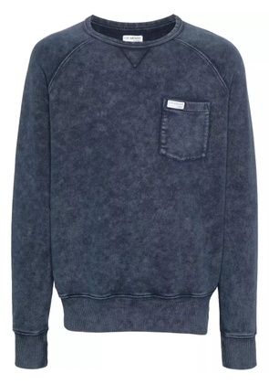 Fay logo-appliqué cotton sweatshirt - Blue