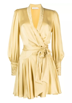 ZIMMERMANN silk wrap minidress - Yellow