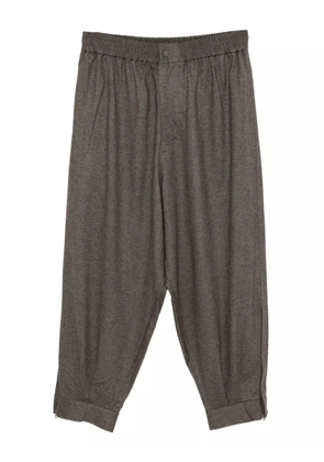 CROQUIS cropped tapered trousers - Brown