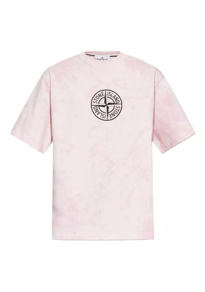 Stone Island logo-print cotton T-shirt - Pink