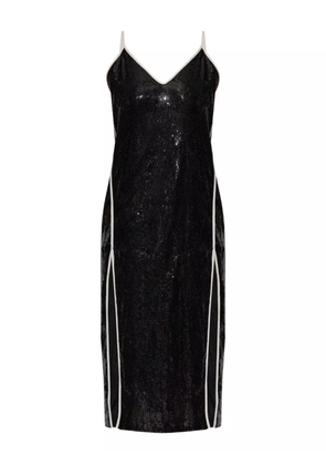 Palm Angels sequinned split-detail mini dress - Black