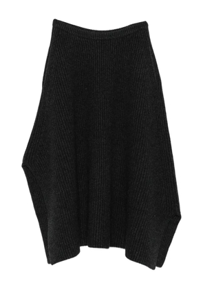 Christian Wijnants ribbed asymmetric midi skirt - Grey