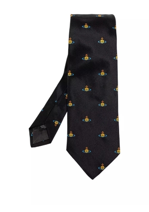 Vivienne Westwood orb-motif tie - Black