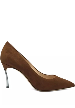 Casadei 90mm Samurai Blade pumps - Brown