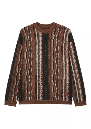 aftermaths striped pattern sweater - Brown