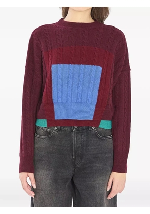 LOEWE x Albers double-layer hem sweater - Red