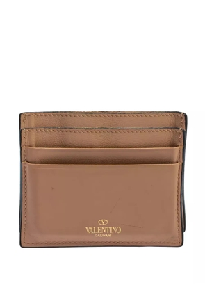 Valentino Garavani Pre-Owned Rockstud-embellished cardholder - Brown