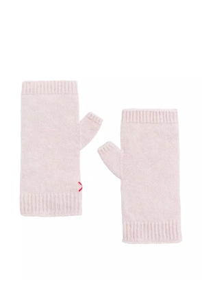 Chinti & Parker ribbed fingerless gloves - Pink