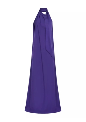 Taller Marmo Astor halterneck-tie maxi dress - Purple