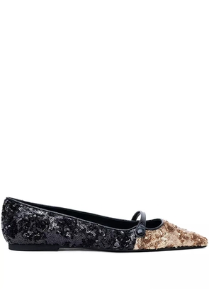 Nº21 sequin-embellished ballet flats - Black