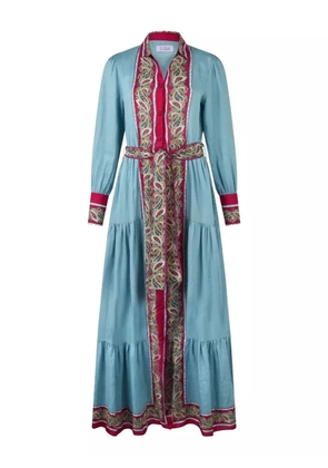 MC2 Saint Barth paisley-print belted dress - Blue