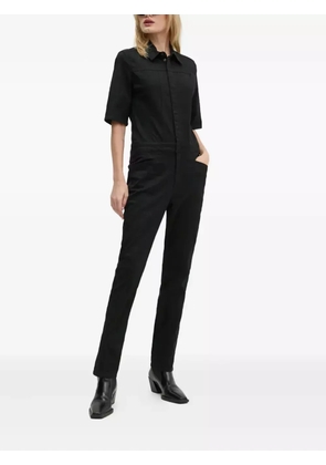 G-Star RAW short-sleeve point-collar jumpsuit - Black