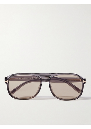 TOM FORD - Aviator-Style Acetate Sunglasses - Men - Gray