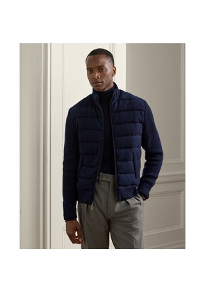 Cashmere-Blend Hybrid Down Jumper