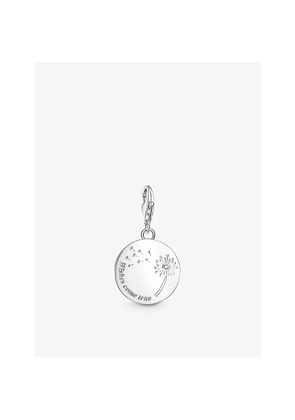 Womens Thomas Sabo Dandelion Wishes Come True Sterling-Silver and Cubic Zirconia Pendant Charm