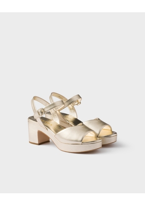 Padded nappa leather sandals