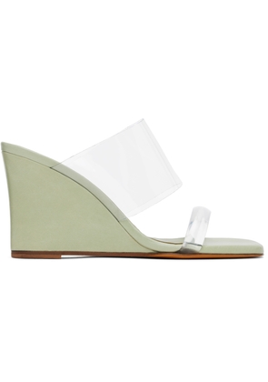 Maryam Nassir Zadeh Green Olympia Wedge Heeled Sandals