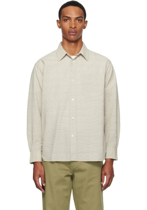 NORSE PROJECTS Taupe Mo Oversized Check Shirt