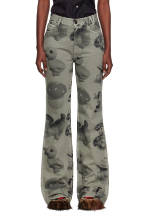 Vivienne Westwood Green Ray 5 Pocket Jeans