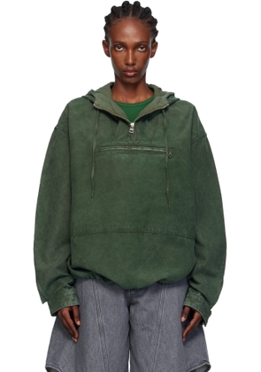 JW Anderson Green Garment Dye Anorak
