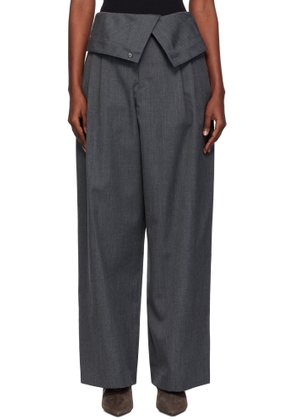 JW Anderson Gray Fold Over Trousers