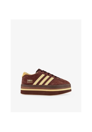 Womens Adidas Gazelle Stack Suede Trainers