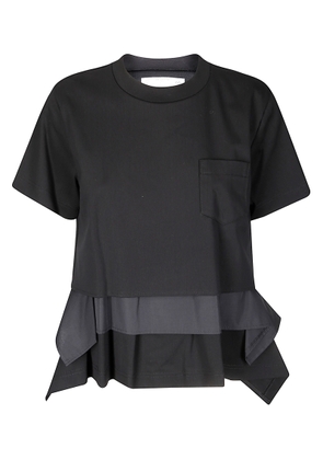Sacai Poplin X Cotton Jersey T-shirt