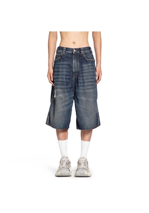 Loop Sports Icon Sticker Denim Shorts