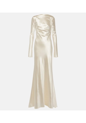 Danielle Frankel Bridal Simone wool and silk satin gown