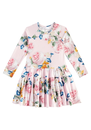 Monnalisa Floral cotton-blend dress