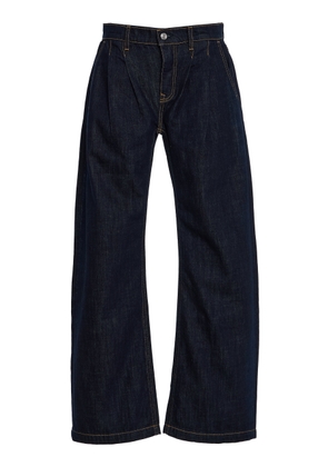 EB Denim Kendall Pleated Rigid Low-Rise Barrel-Leg Jeans - Moda Operandi