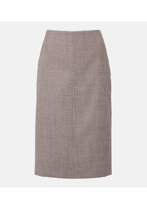 Gucci Gingham wool midi skirt