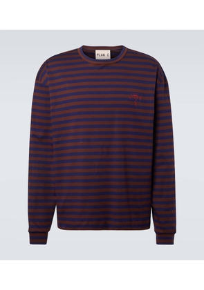 Plan C Striped cotton jersey T-shirt