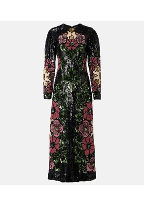 La DoubleJ Clingy Swing sequined maxi dress