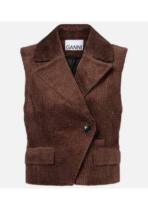 Ganni Cotton corduroy vest