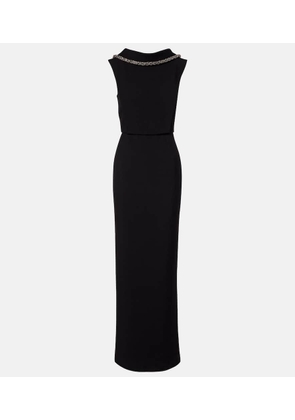 Roland Mouret Embellished crepe gown